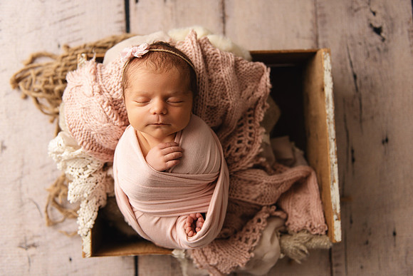 Newborn Photographer in Mid-Michigan | Wrapped Newborn Photo